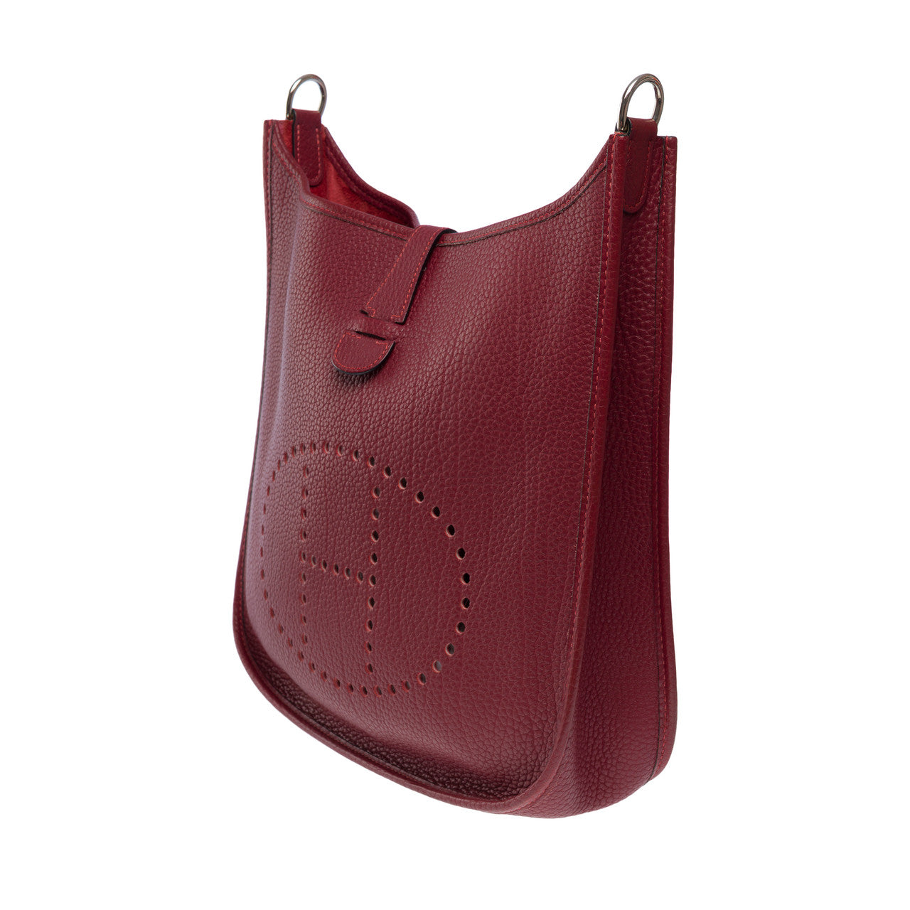 Sac HERMES Evelyne en Cuir Bordeaux - 101873