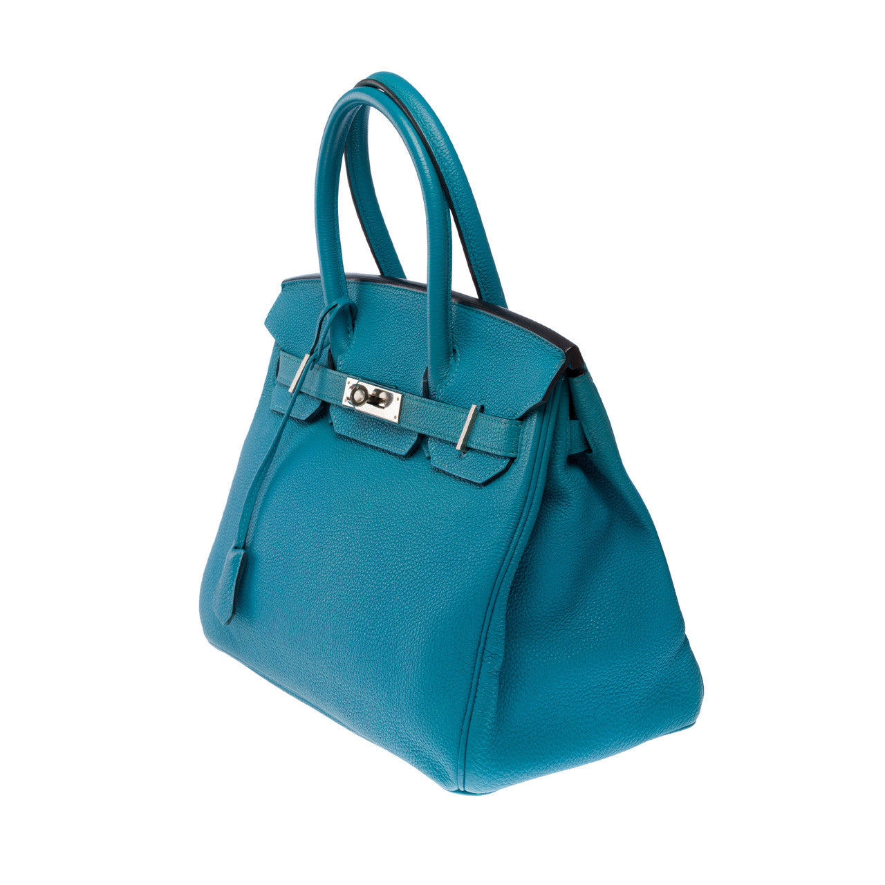 Sac HERMES Birkin 30 en Cuir Bleu - 102669
