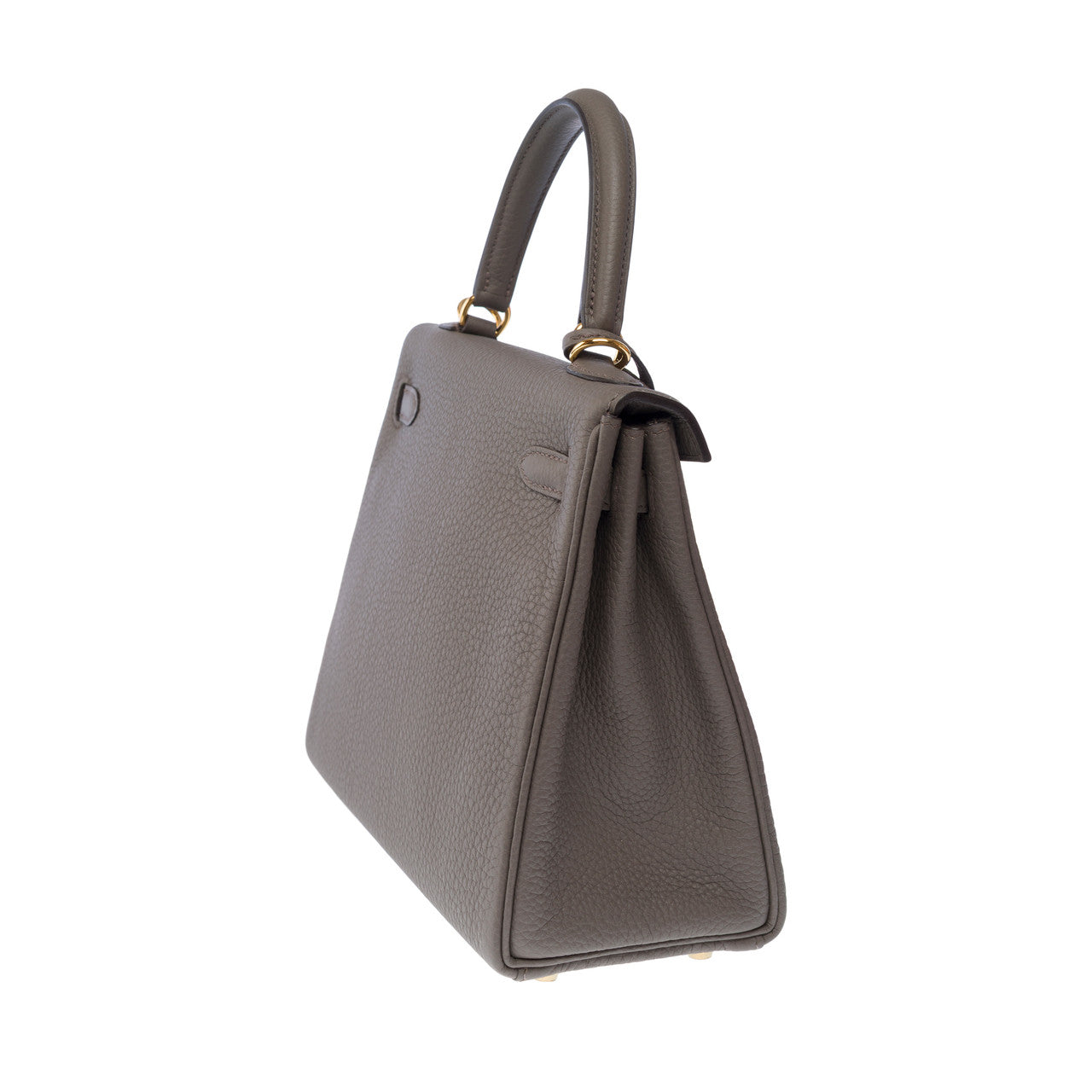 Sac HERMES Kelly 25 en Cuir Gris - 102683