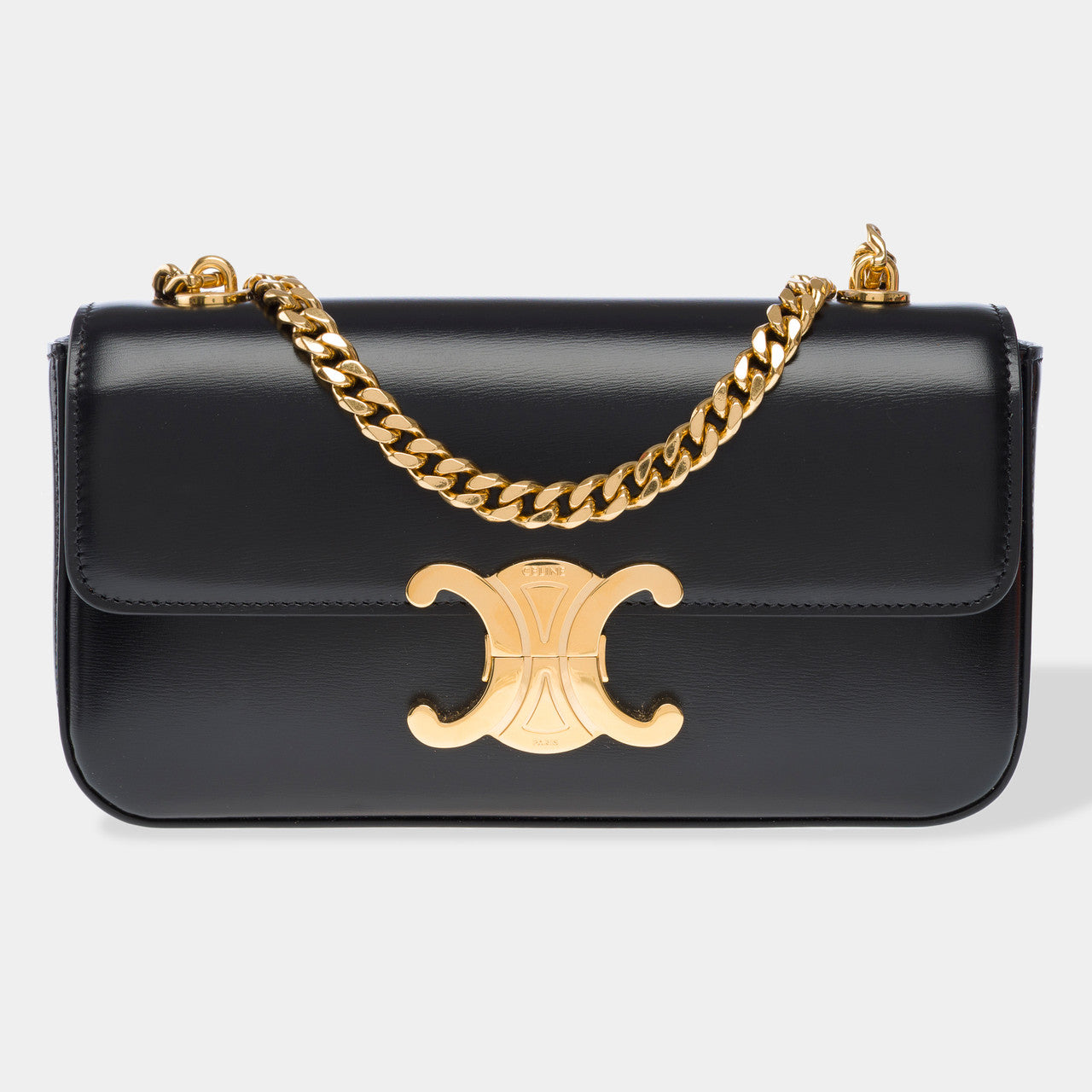 Sac CELINE Triomphe en Cuir Noir - 102702