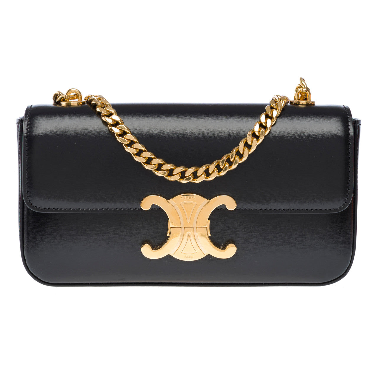 Sac CELINE Triomphe en Cuir Noir - 102702