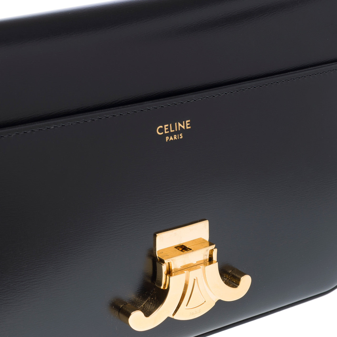 Sac CELINE Triomphe en Cuir Noir - 102702