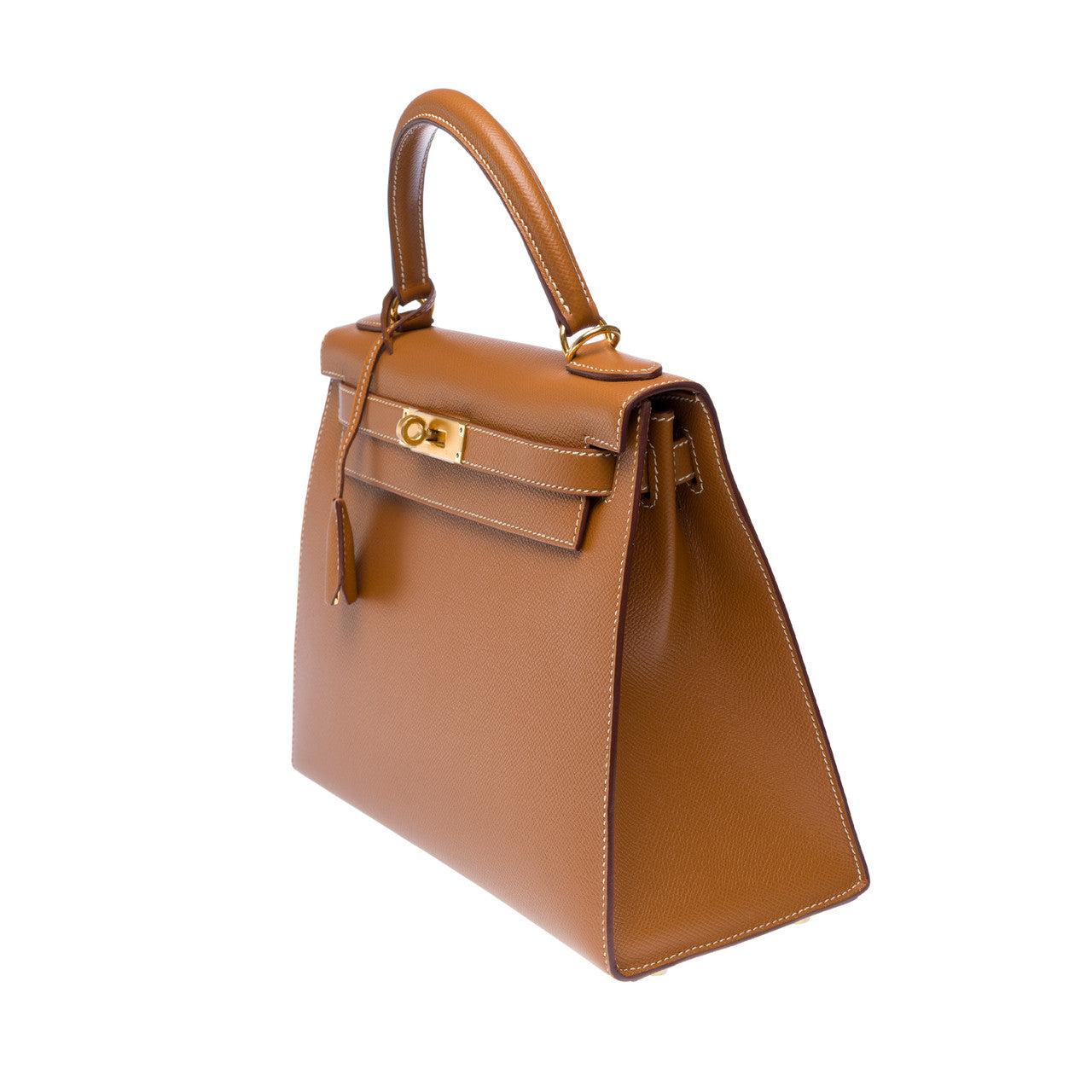 Sac HERMES Kelly 28 en Cuir Doré - 102723