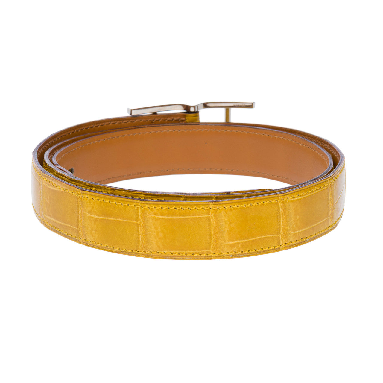 Accessoire HERMES en Cuirs exotiques Jaune - 102732