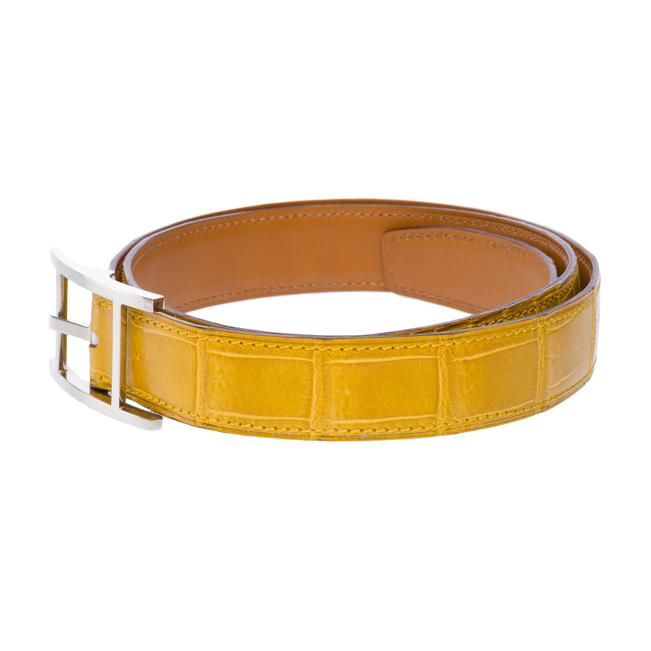 Accessoire HERMES en Cuirs exotiques Jaune - 102732