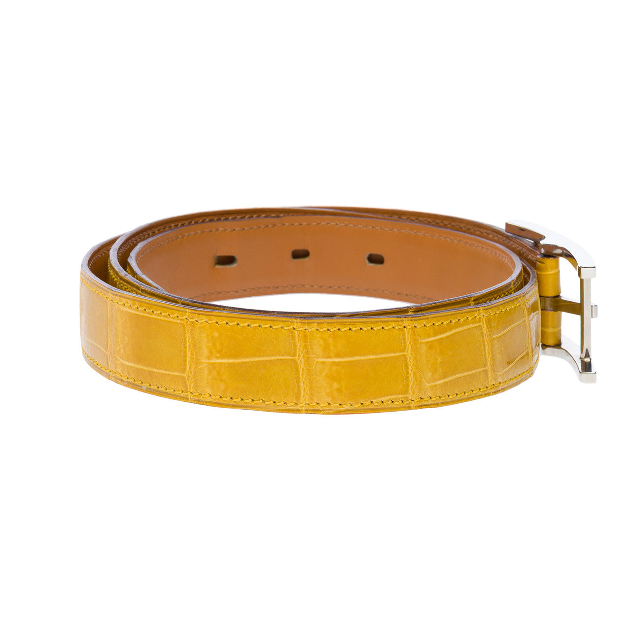 Accessoire HERMES en Cuirs exotiques Jaune - 102732