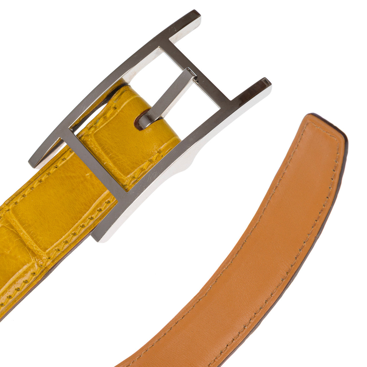 Accessoire HERMES en Cuirs exotiques Jaune - 102732