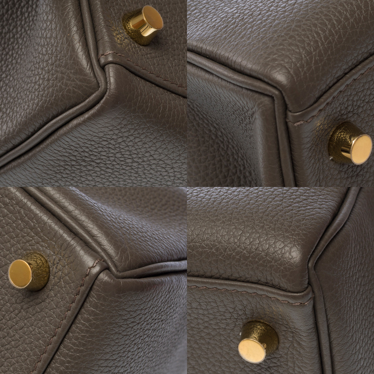 Sac HERMES Kelly 28 en Cuir Gris - 102715