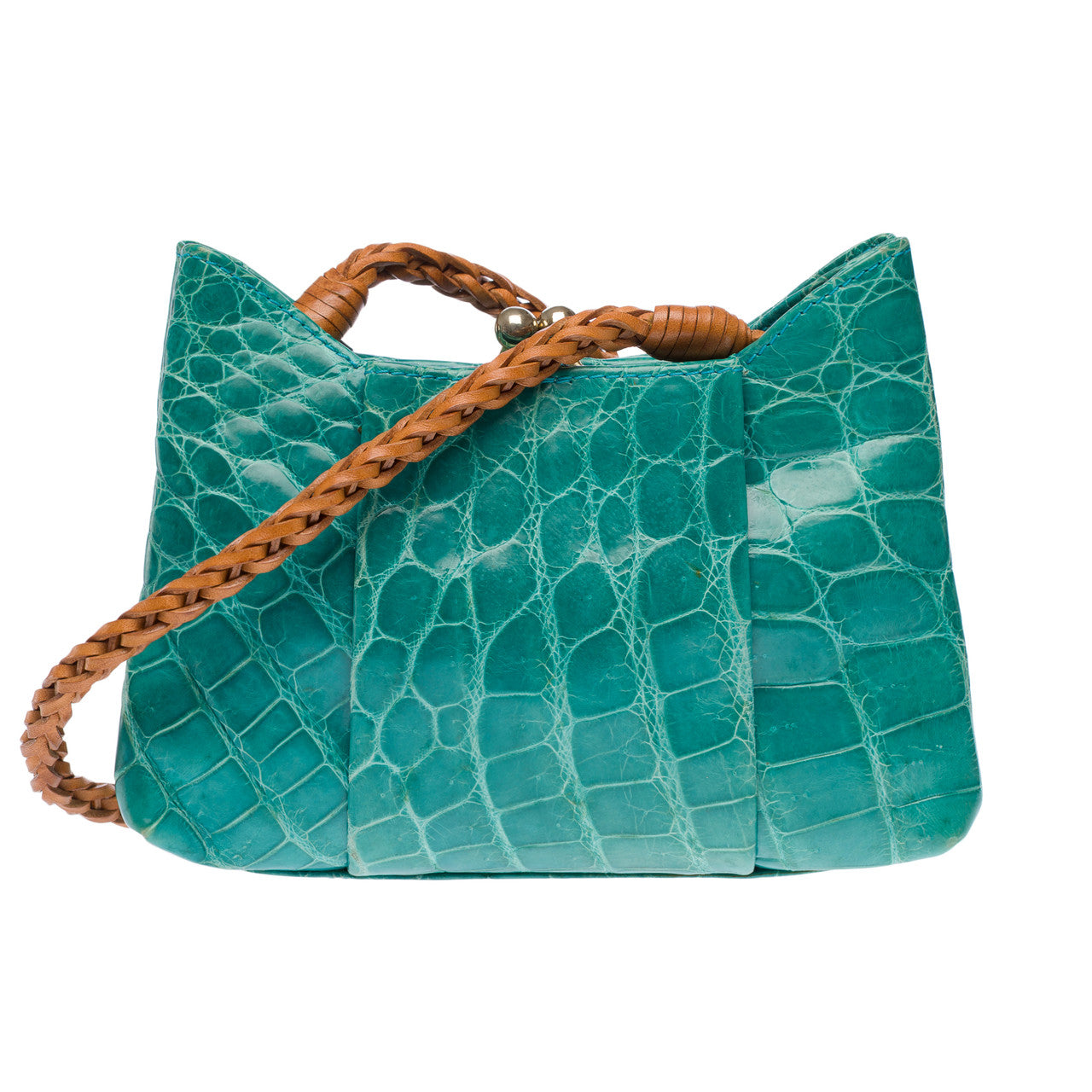 Sac NON SIGNE / UNSIGNED en Crocodile Vert - 102731