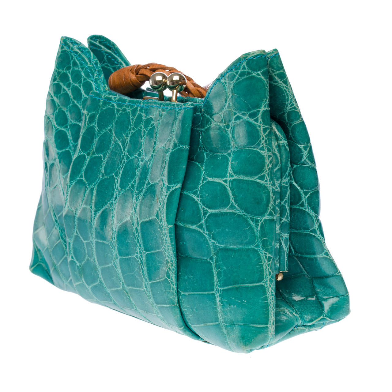 Sac NON SIGNE / UNSIGNED en Crocodile Vert - 102731