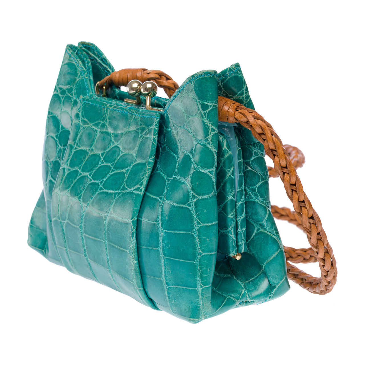 Sac NON SIGNE / UNSIGNED en Crocodile Vert - 102731