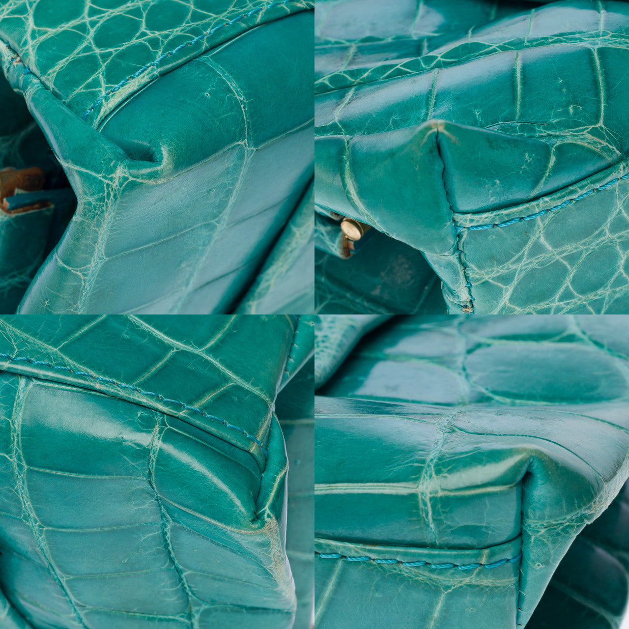 Sac NON SIGNE / UNSIGNED en Crocodile Vert - 102731