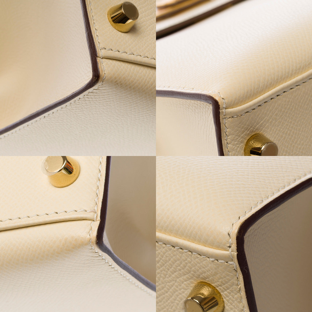 Sac HERMES Kelly 28 en Cuir Beige - 102828