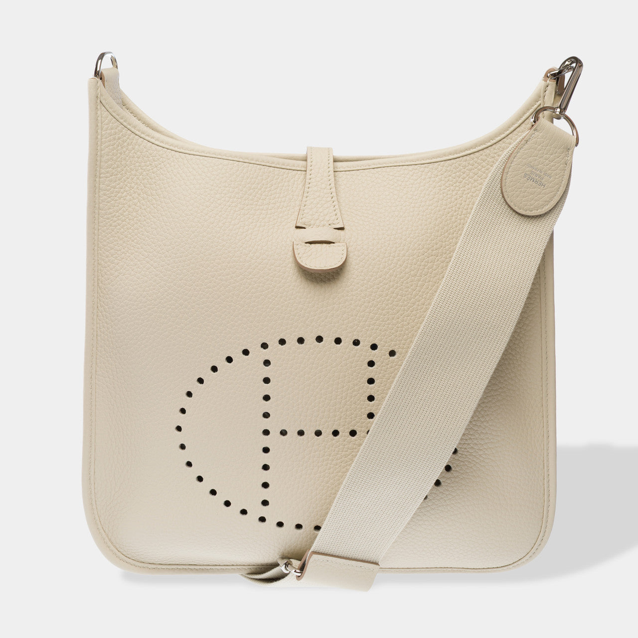 Sac HERMES Evelyne en Cuir Beige - 102830