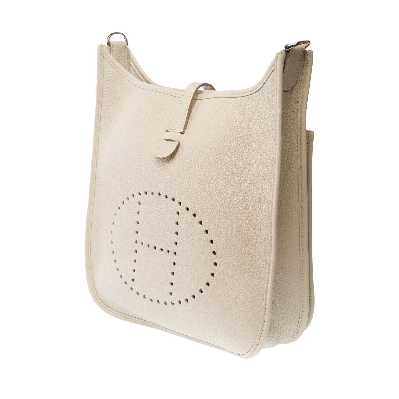 Sac HERMES Evelyne en Cuir Beige - 102830