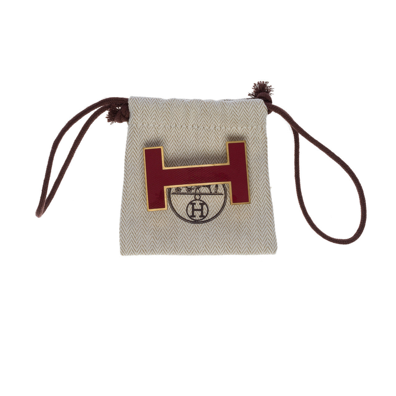 Accessoire HERMES Boucle seule / Belt buckle en Métal Rouge - 102846