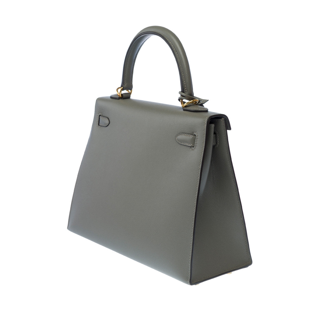 Sac HERMES Kelly 25 en Cuir Gris - 102842