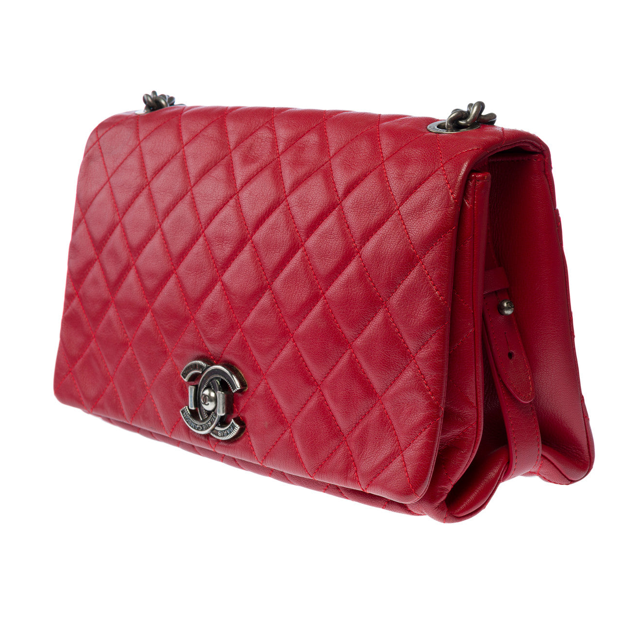 Sac CHANEL Timeless/Classique en Cuir Rouge - 102837