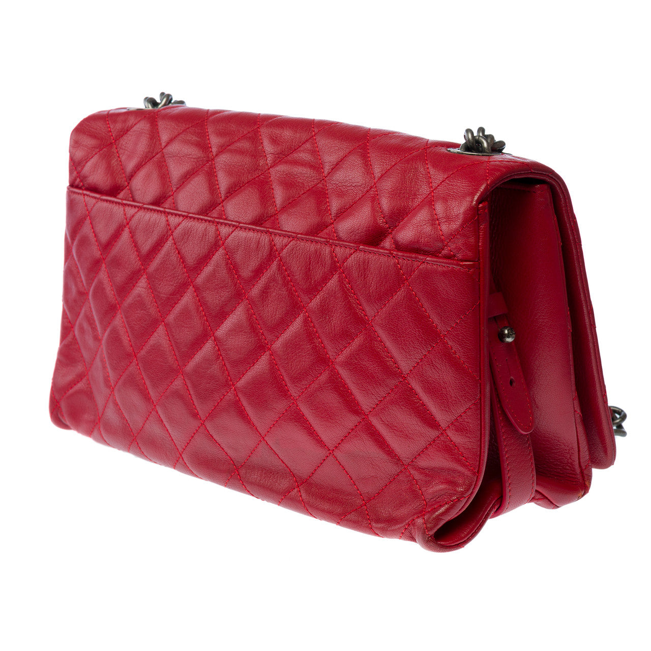 Sac CHANEL Timeless/Classique en Cuir Rouge - 102837