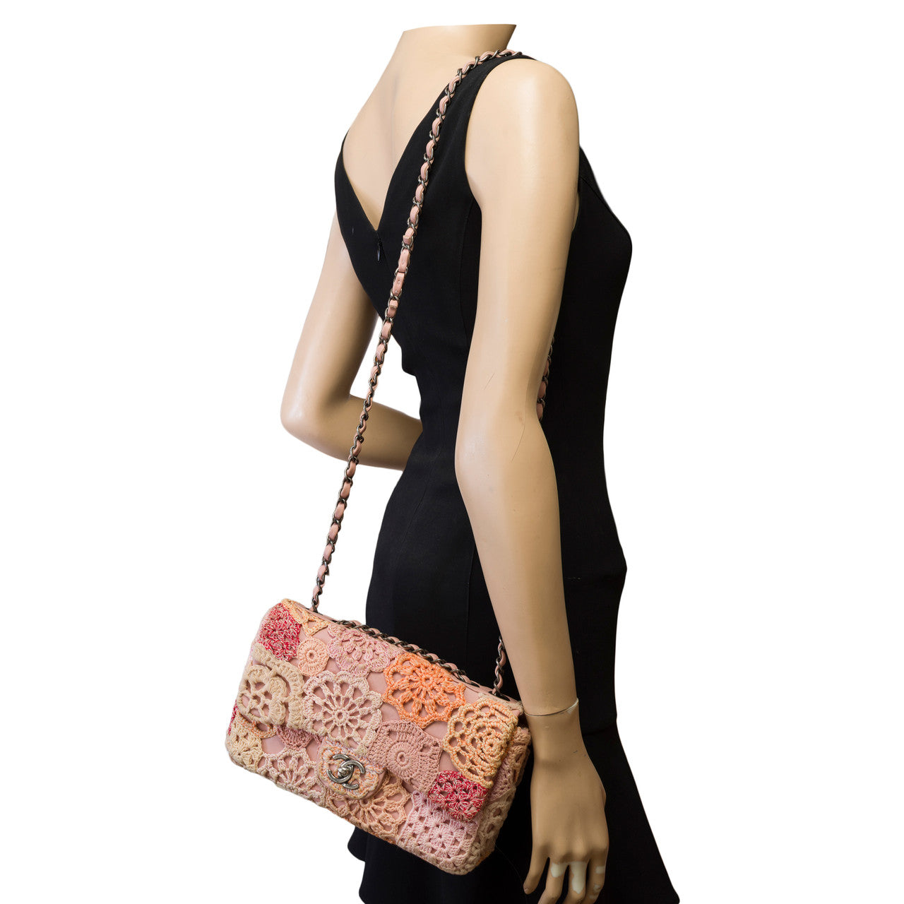Sac CHANEL Timeless/Classique en Tweed Rose - 102835