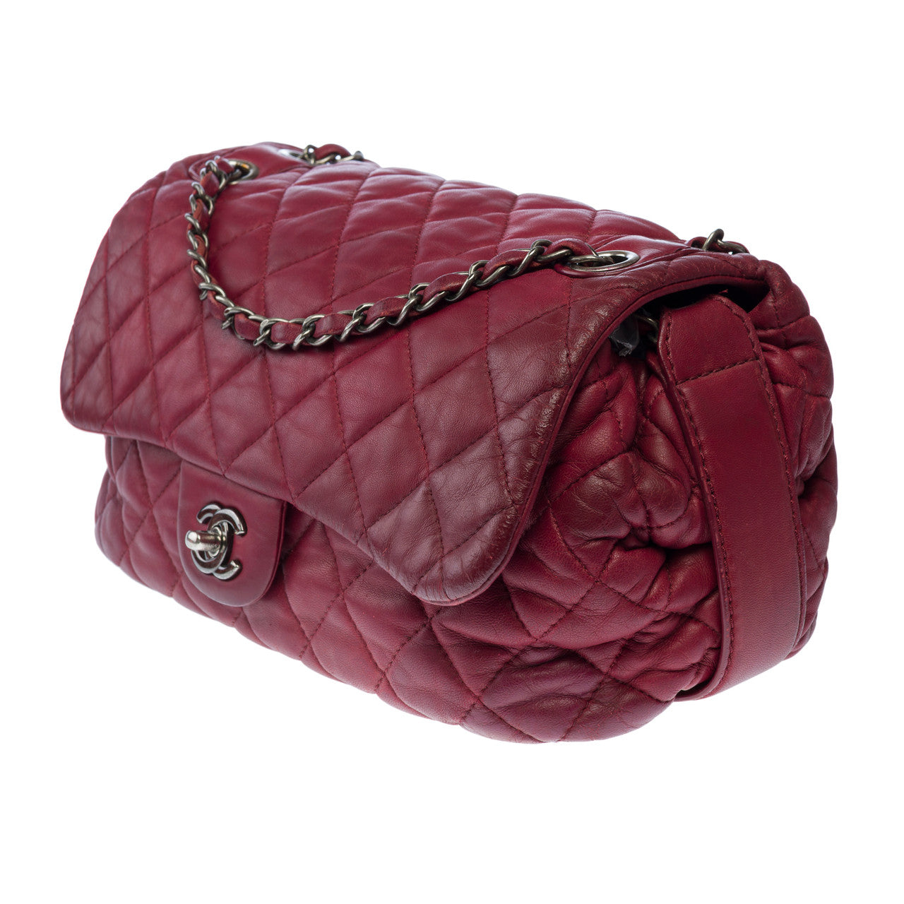 Sac CHANEL Timeless/Classique en Cuir Bordeaux - 100412
