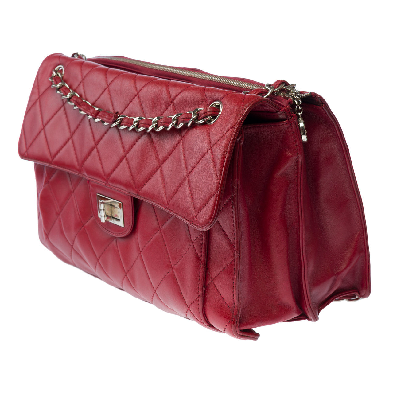 Sac CHANEL 2.55 en Cuir Rouge - 100096