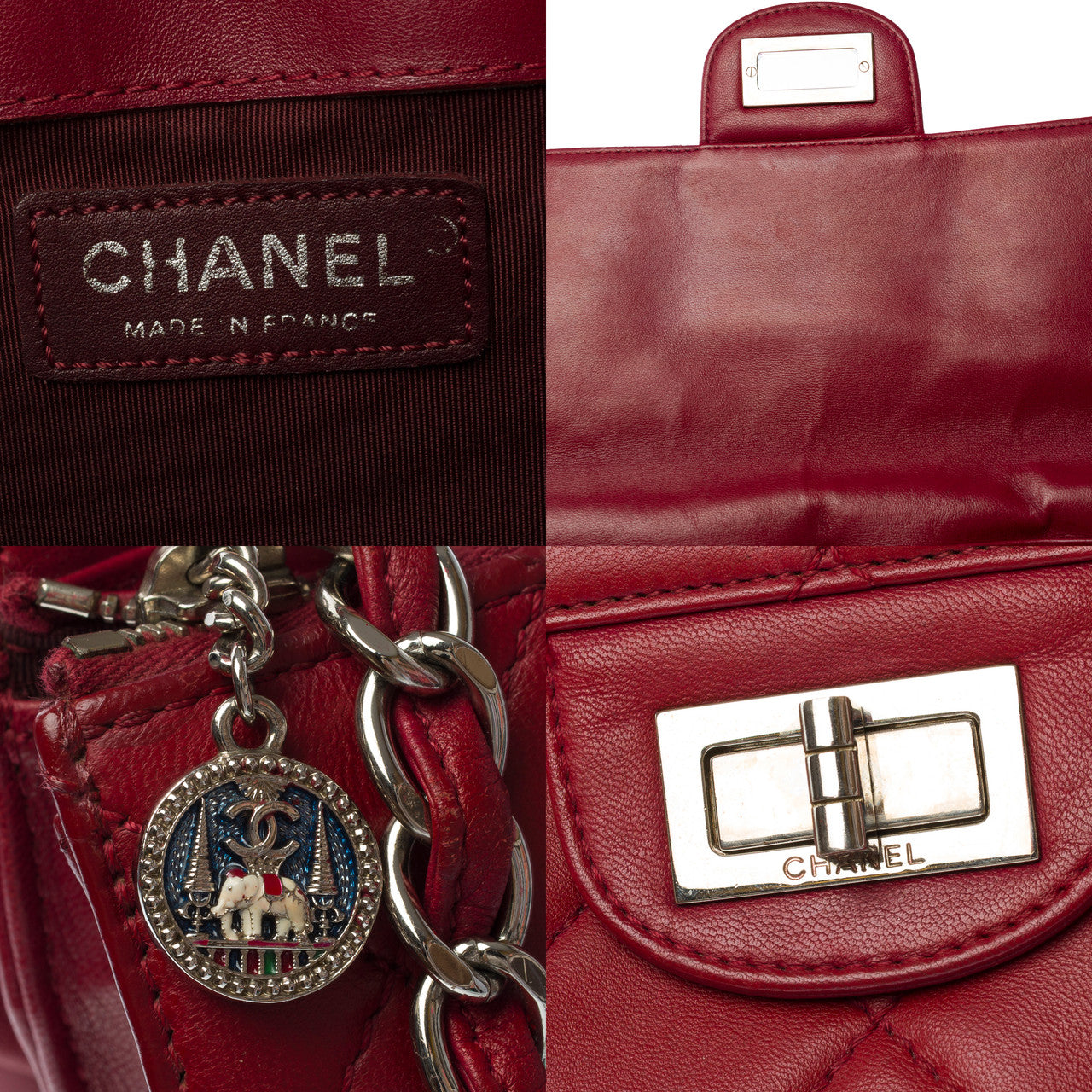 Sac CHANEL 2.55 en Cuir Rouge - 100096