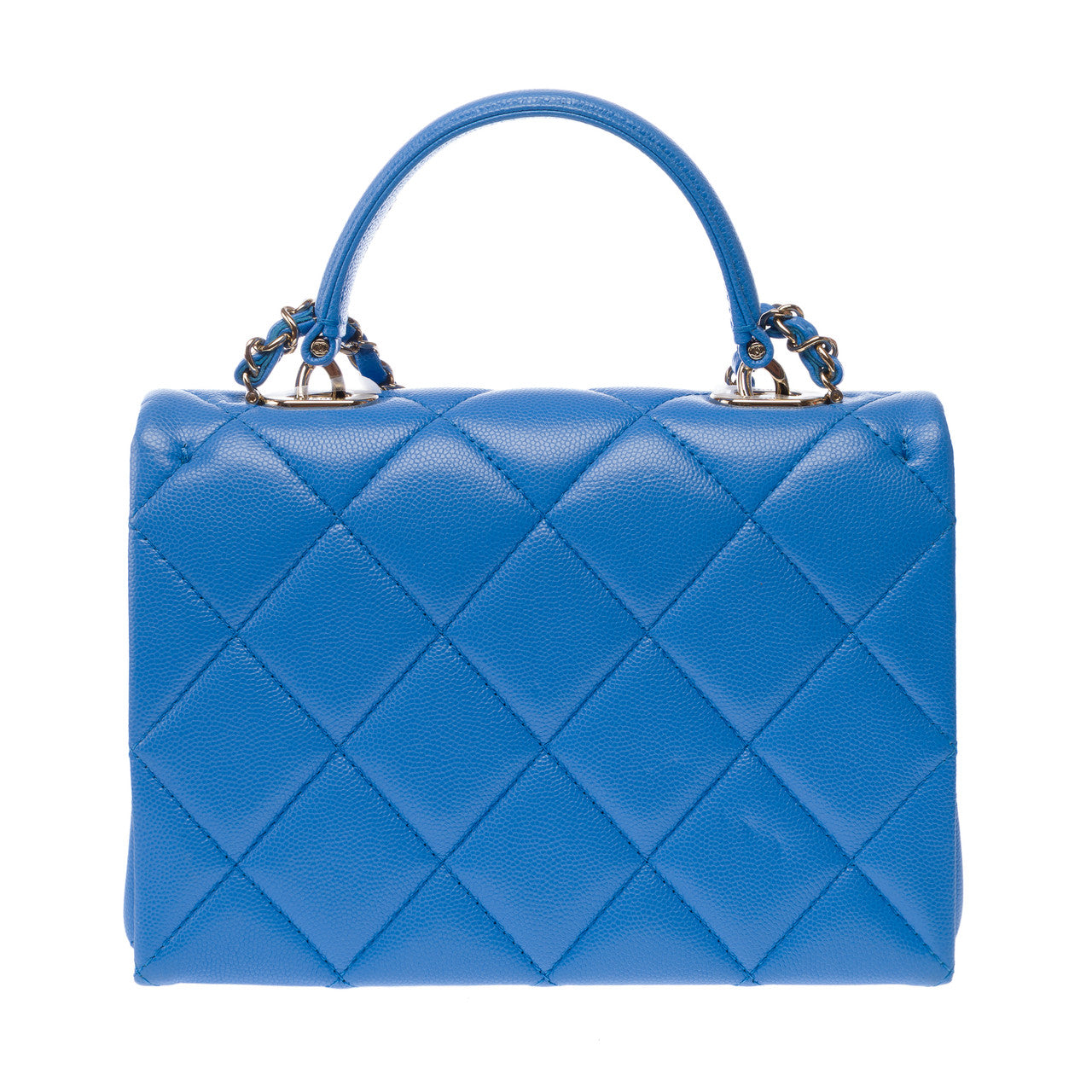 Sac CHANEL Timeless Classique Top Handle en Cuir Bleu - 102848