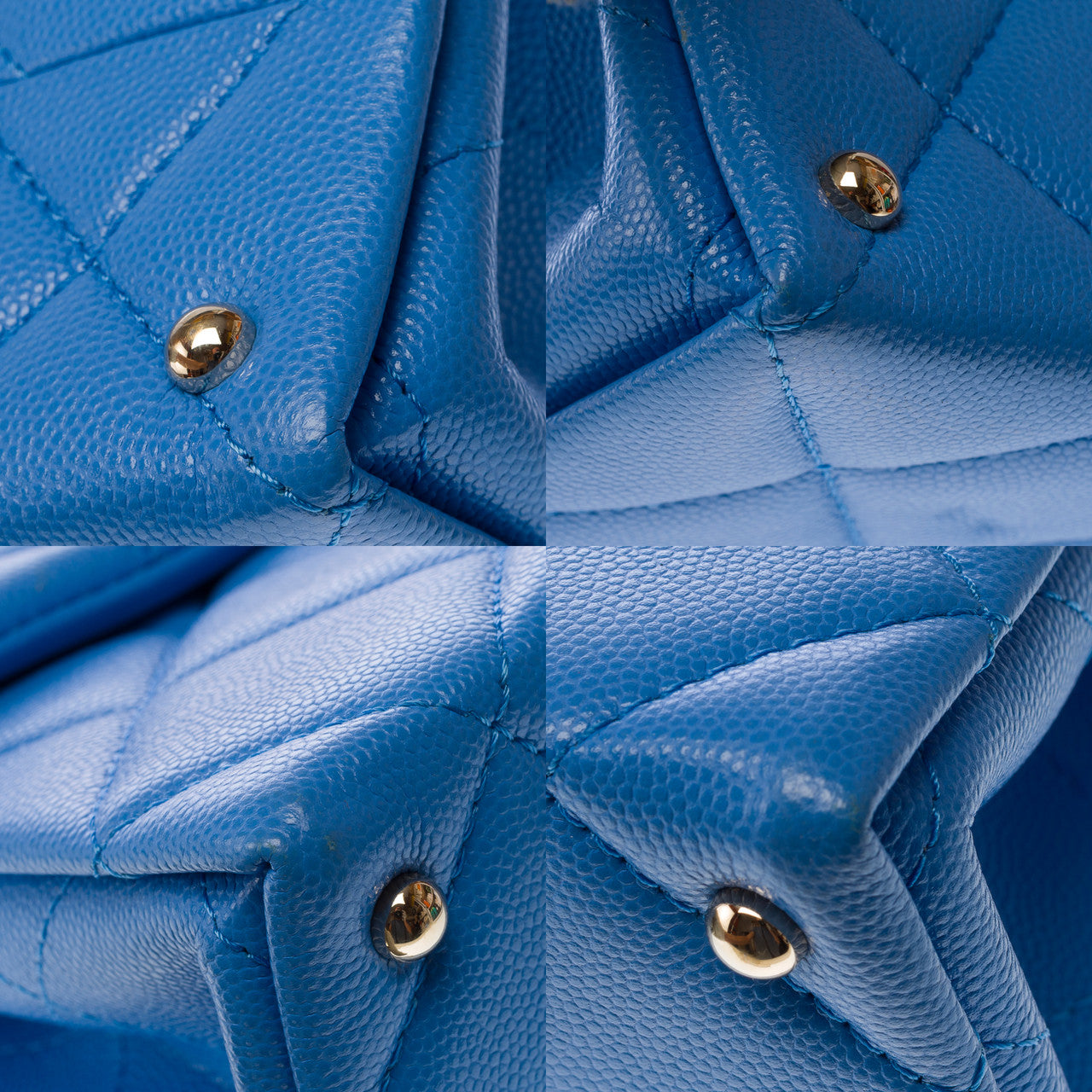 Sac CHANEL Timeless Classique Top Handle en Cuir Bleu - 102848
