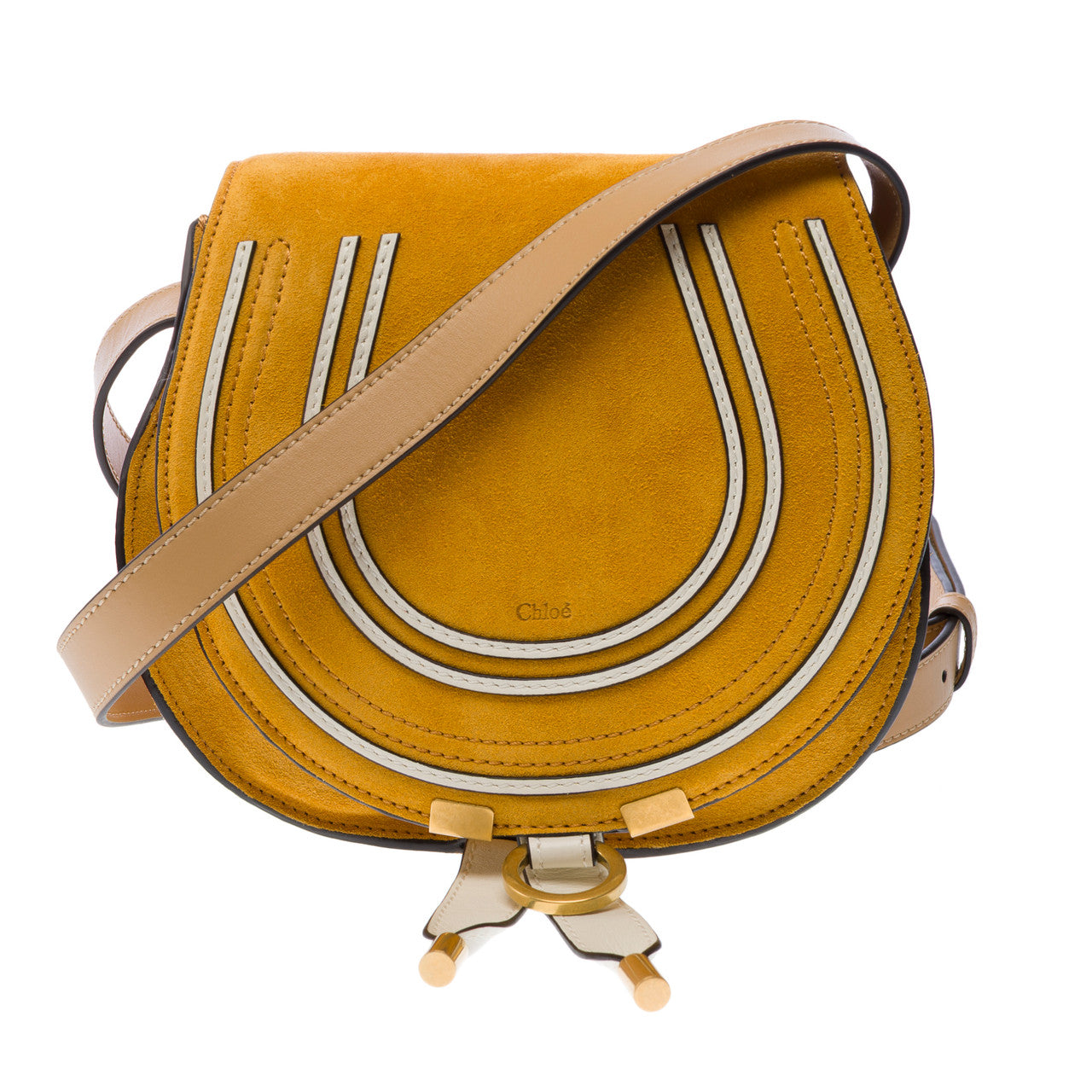 Sac CHLOE Marcie en Suède Jaune - 102851