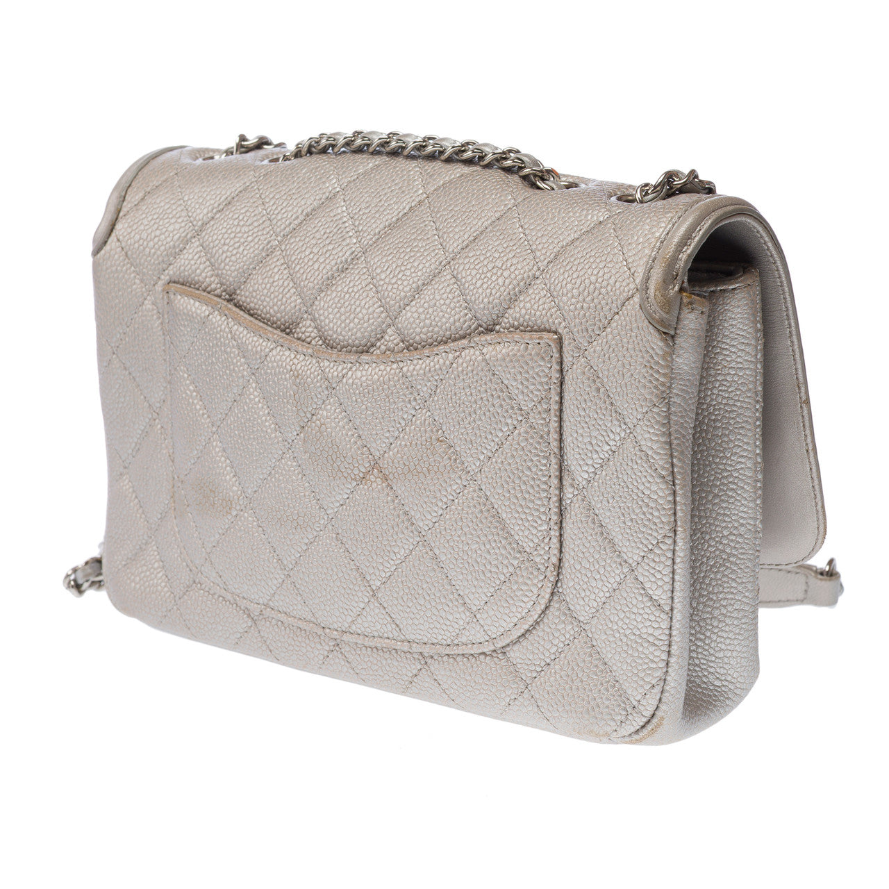 Sac CHANEL en Cuir Argent - 102855
