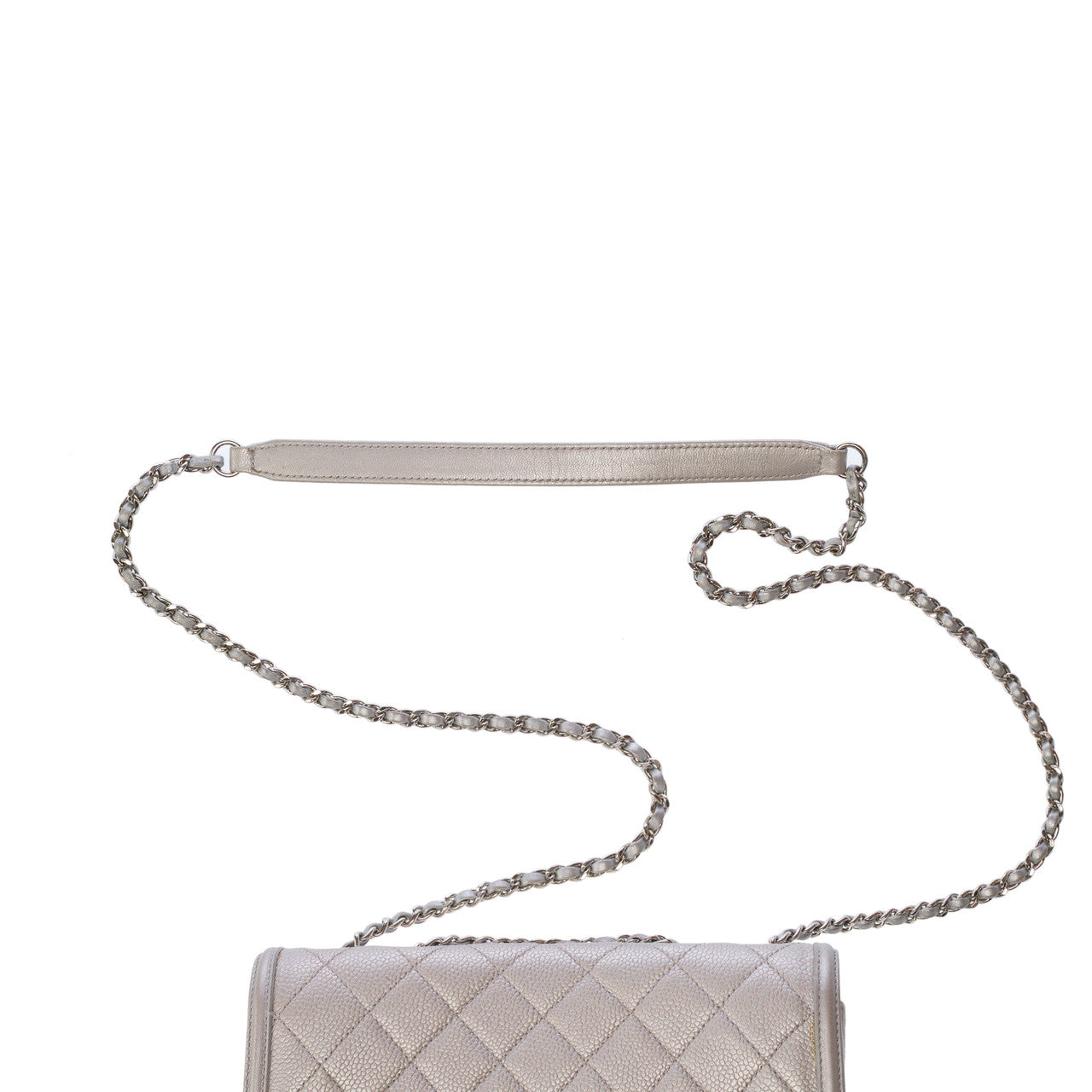 Sac CHANEL en Cuir Argent - 102855