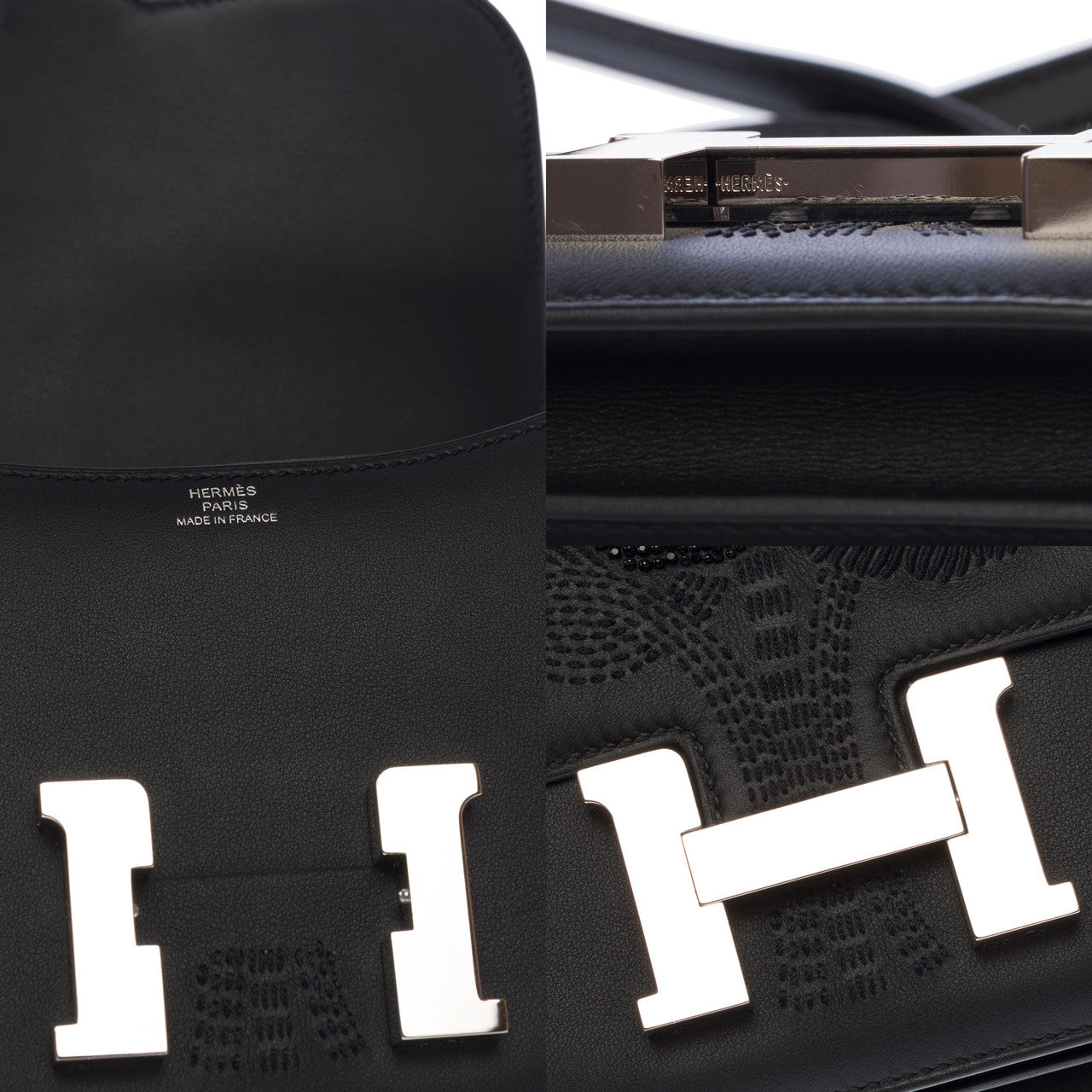Sac HERMES Constance en Cuir Noir - 102896