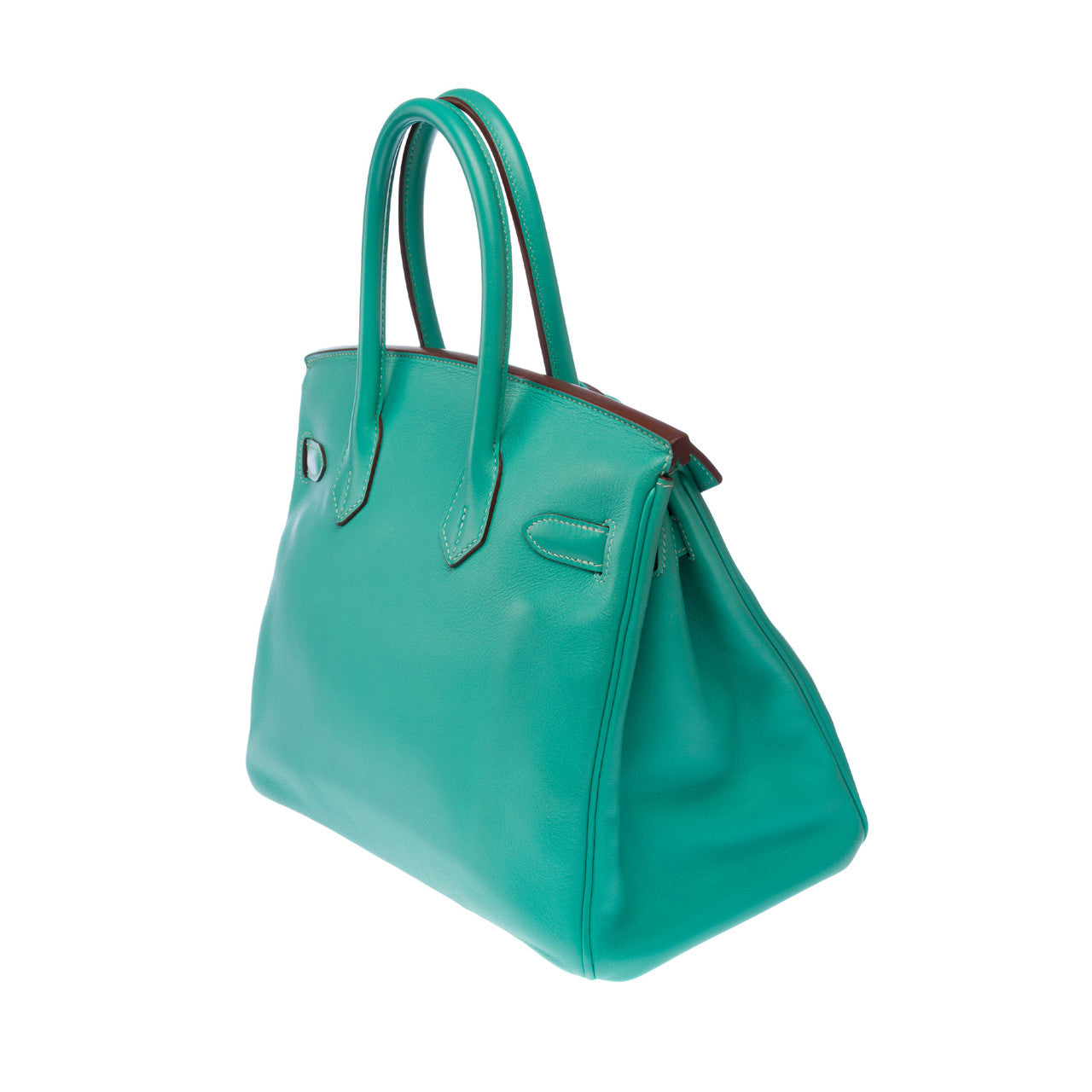 Sac HERMES Birkin 30 en Cuir Bleu - 102867