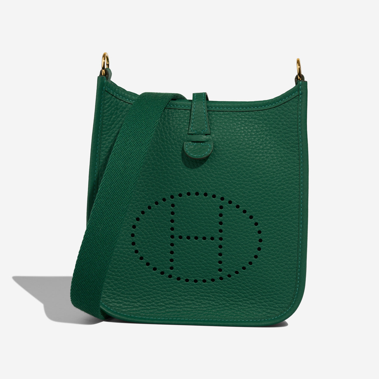 Sac HERMES Evelyne en Cuir Vert - 102869