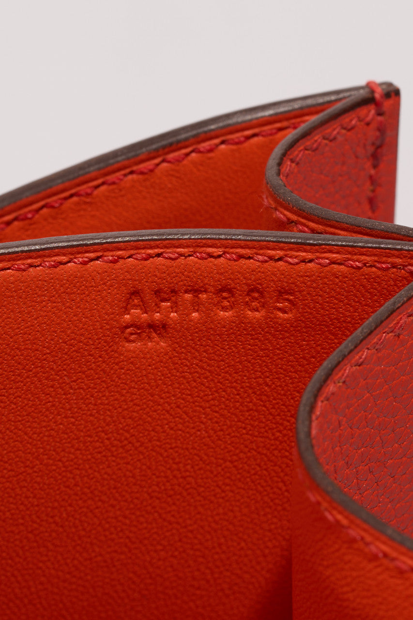 Sac HERMES Constance en Cuir Rouge - 102885