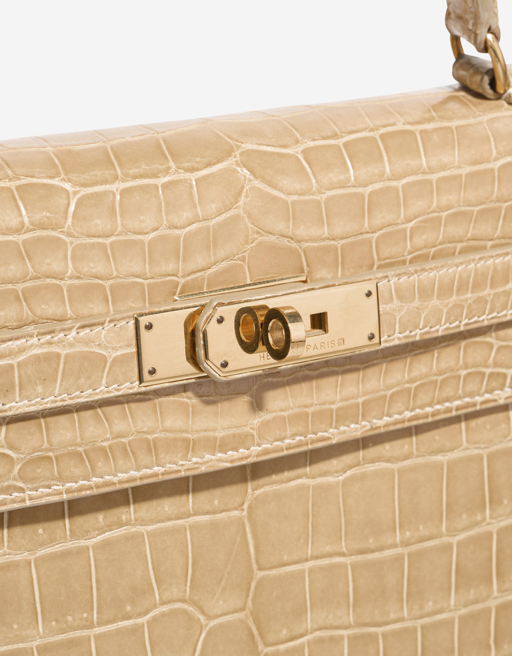 Sac HERMES Kelly 32 en Cuirs exotiques Beige - 102891