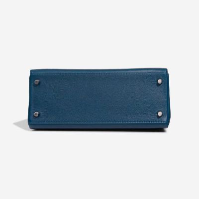 Sac HERMES Kelly 28 en Cuir Bleu - 102877