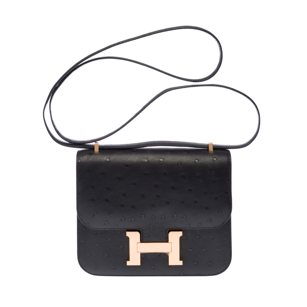 Sac HERMES Constance en Cuirs exotiques Noir - 102911