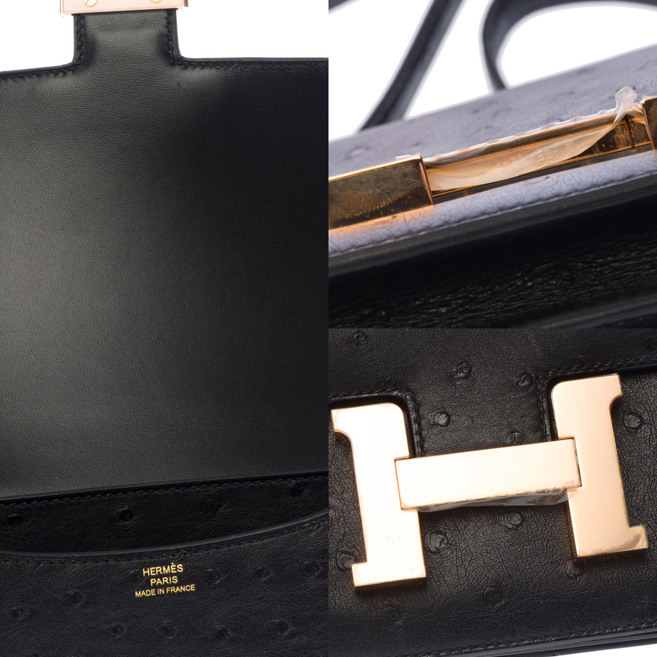 Sac HERMES Constance en Cuirs exotiques Noir - 102911