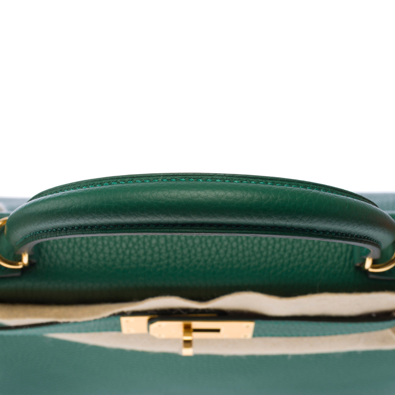 Sac HERMES Kelly 28 en Cuir Vert - 102914