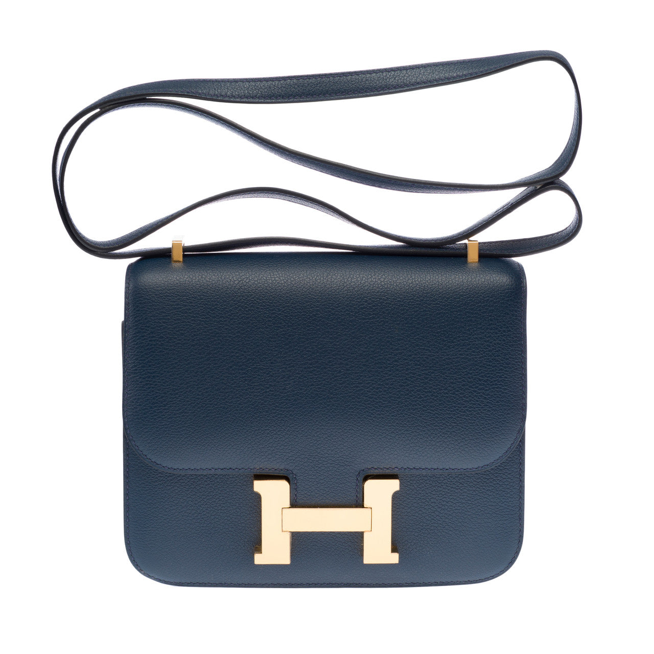Sac HERMES Constance en Cuir Bleu - 102895