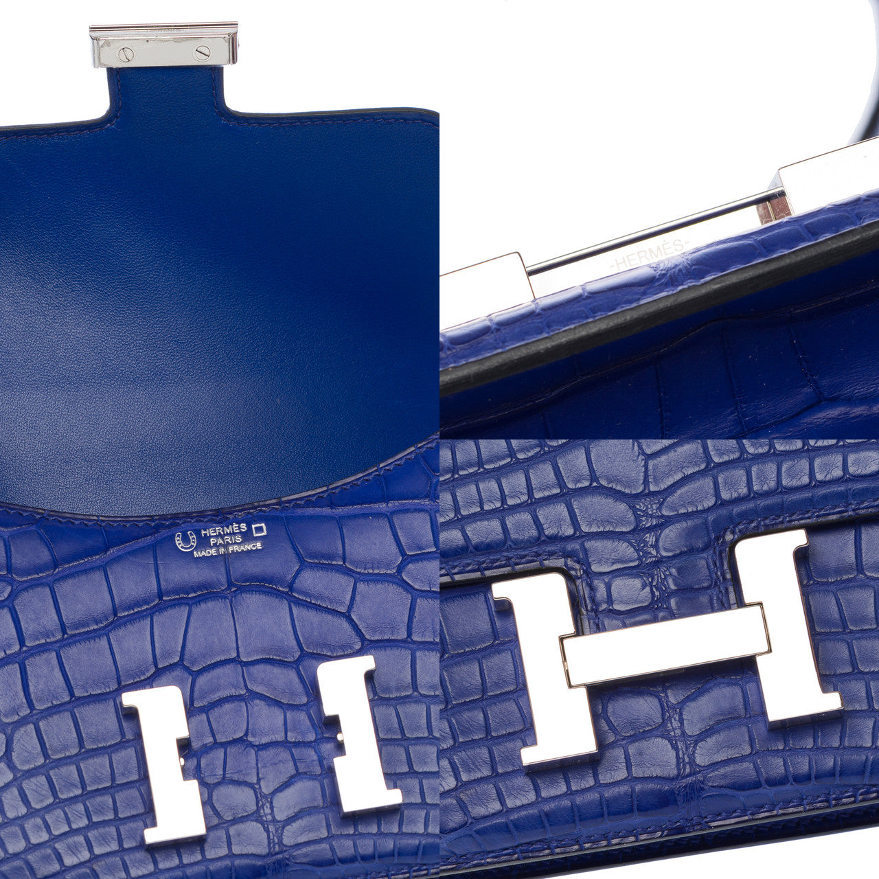 Sac HERMES Constance en Cuirs exotiques Bleu - 102919