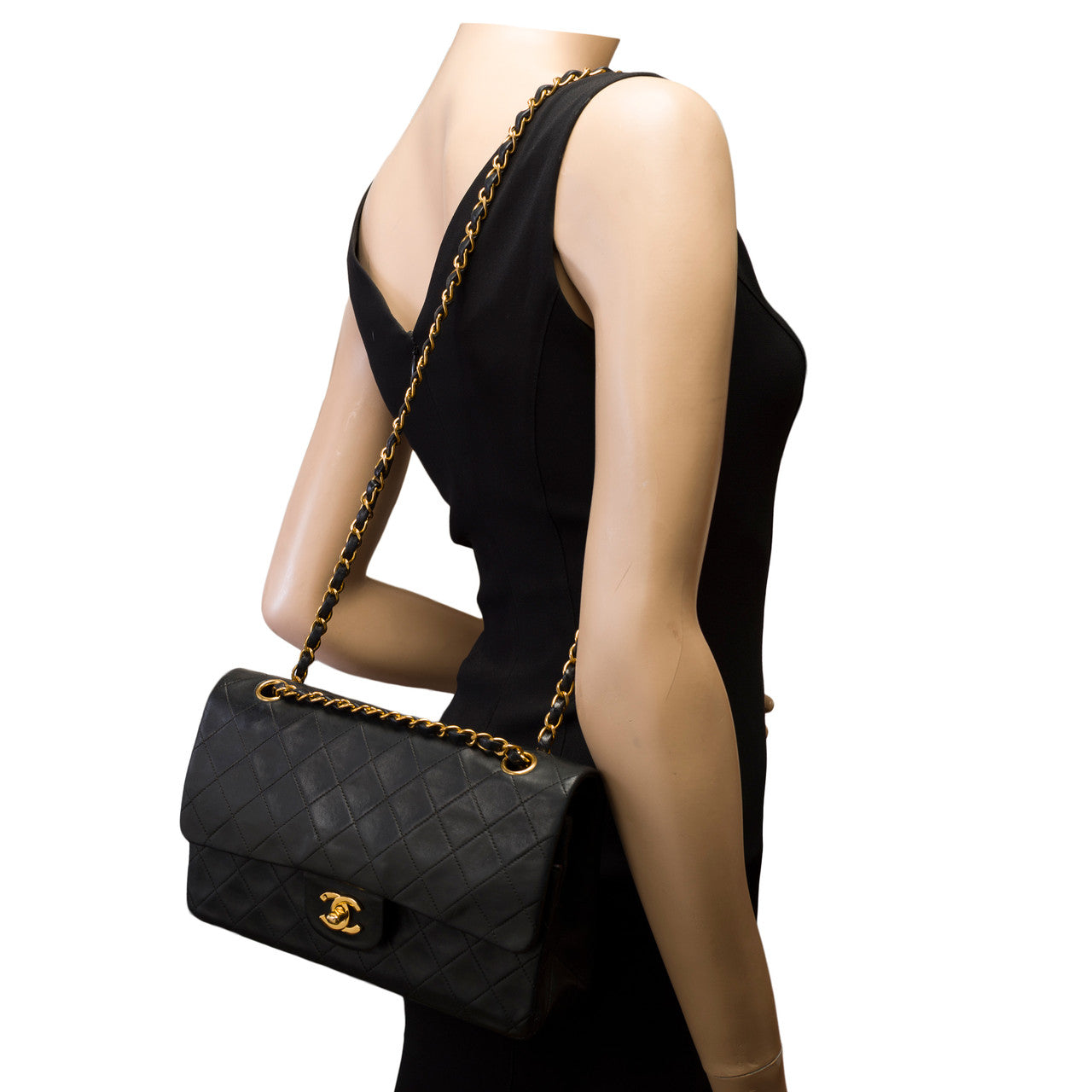 Sac CHANEL Timeless/Classique en Cuir Noir - 102934