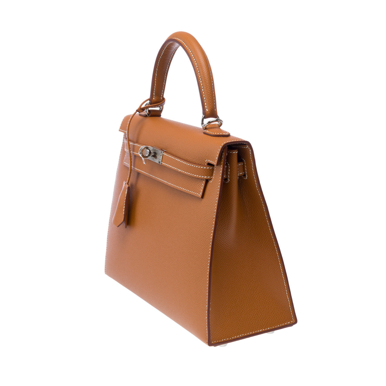 Sac HERMES Kelly 25 en Cuir Doré - 102950