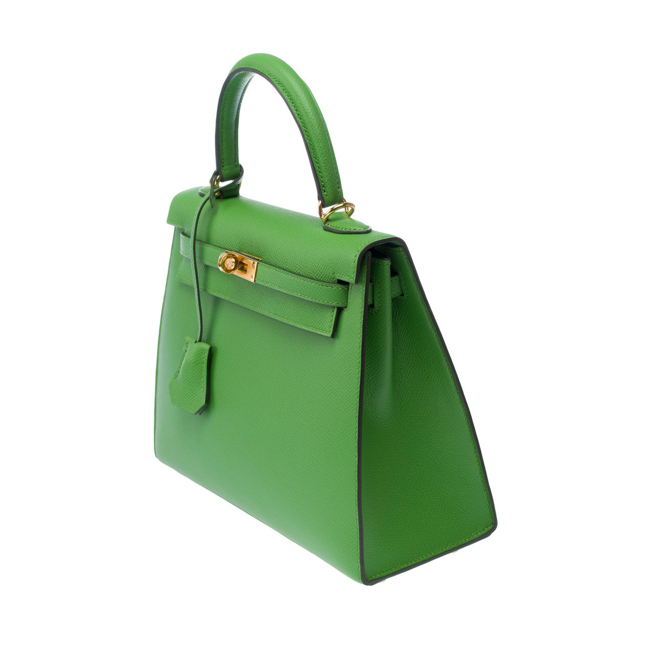 Sac HERMES Kelly 25 en Cuir Vert - 102954