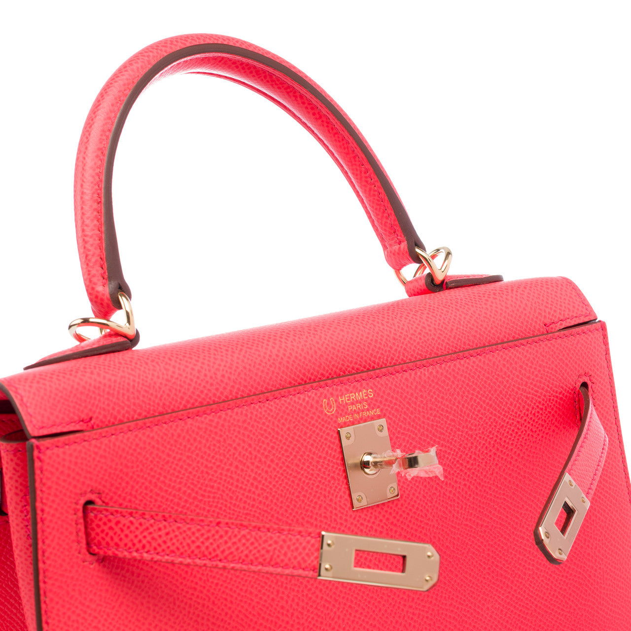 Sac HERMES Kelly 25 en Cuir Rose - 102953
