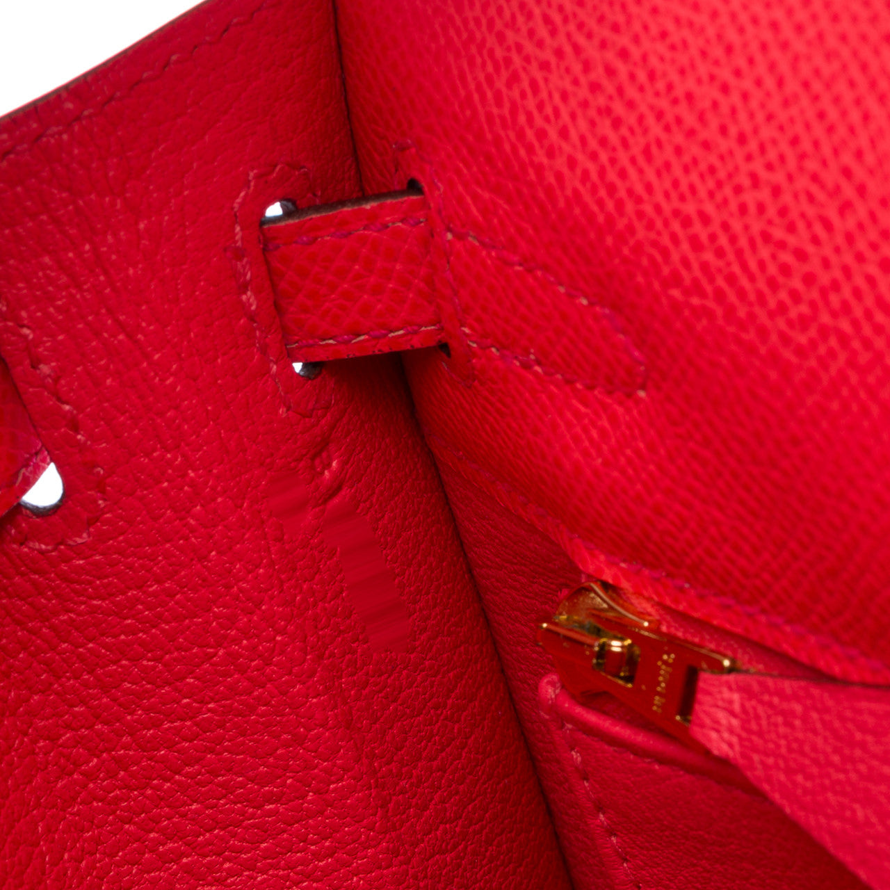 Sac HERMES Kelly 25 en Cuir Rose - 102953