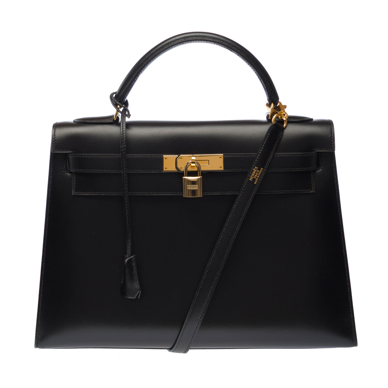 Sac HERMES Kelly 32 en Cuir Noir - 102956