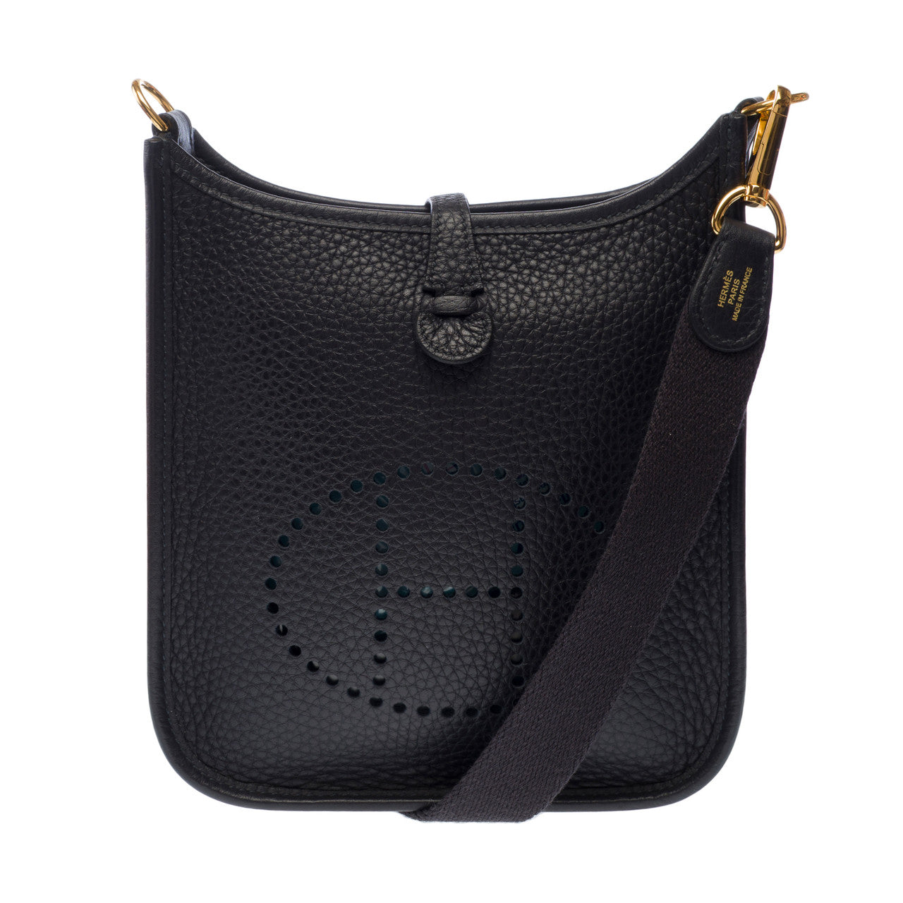 Sac HERMES Evelyne en Cuir Bleu Marine - 102962